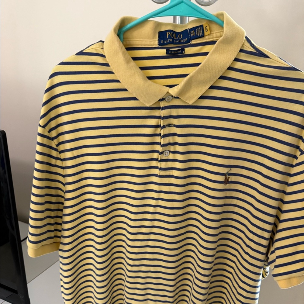 Ralph Lauren Yellow Striped Polo